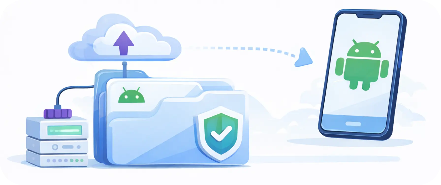 Direct APK and AAB distribution workflow for secure Android app sharing