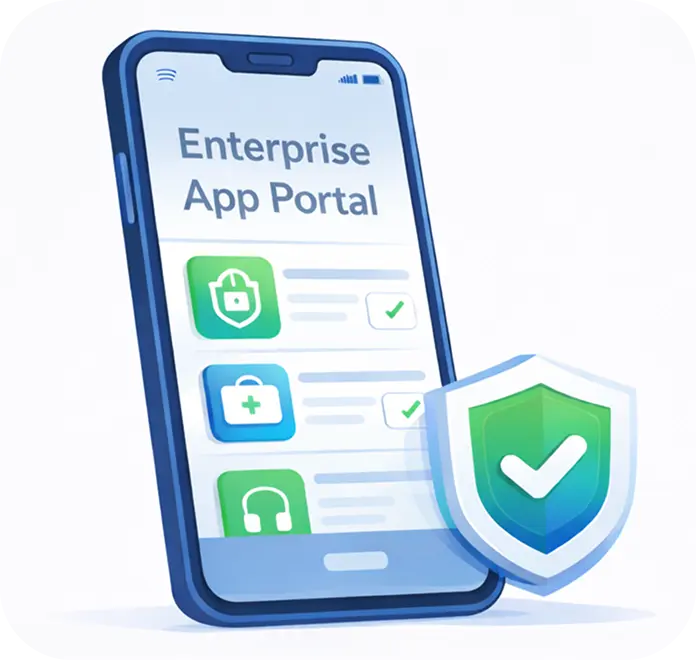 Enterprise Android app distribution through a secure internal app portal