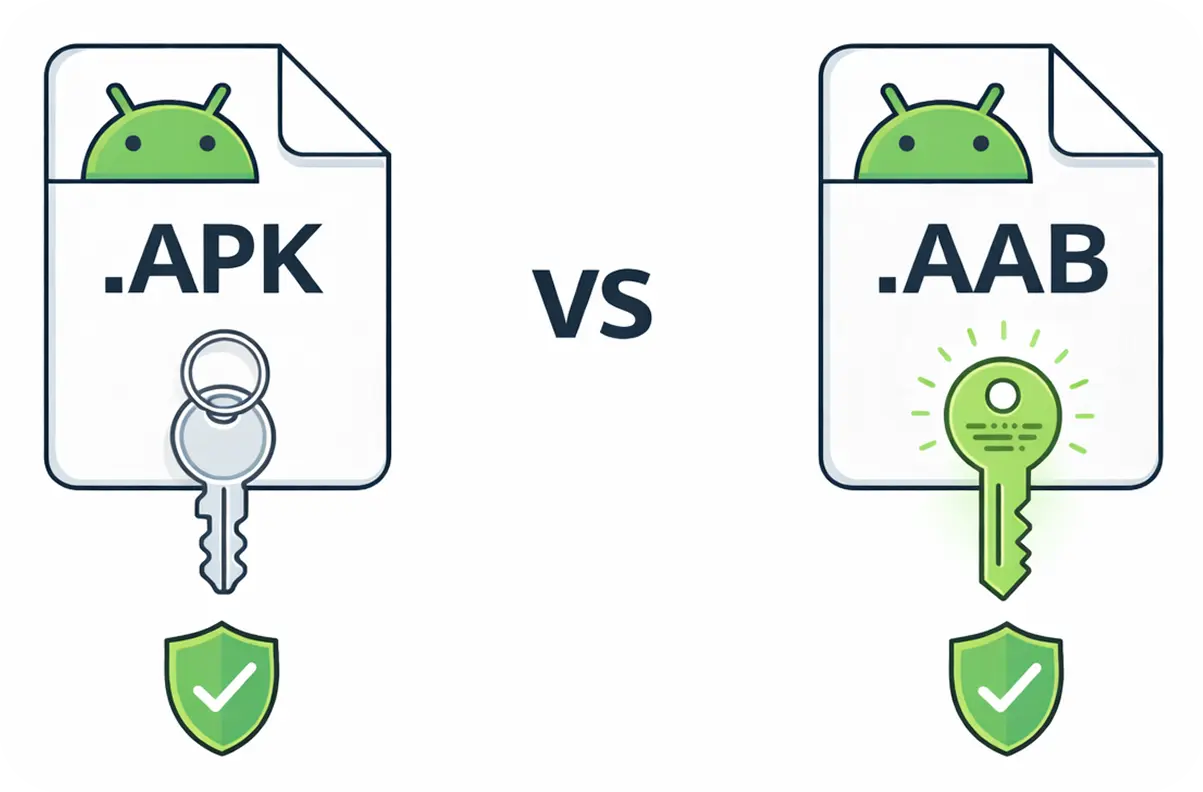 APK vs AAB signing differences for Android app releases