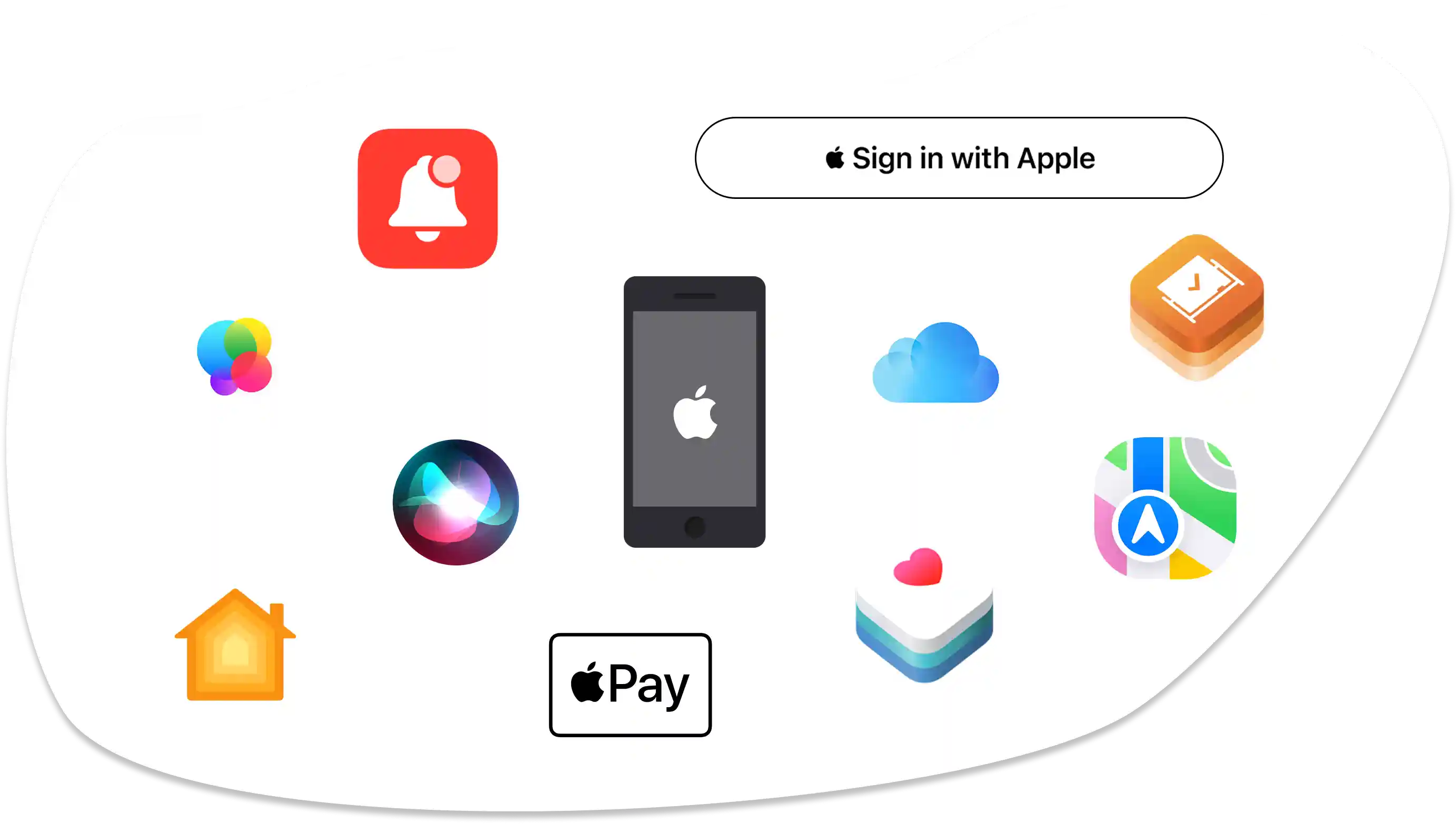 iOS app capabilities and entitlements such as Sign in with Apple, Apple Pay, and Push Notifications
