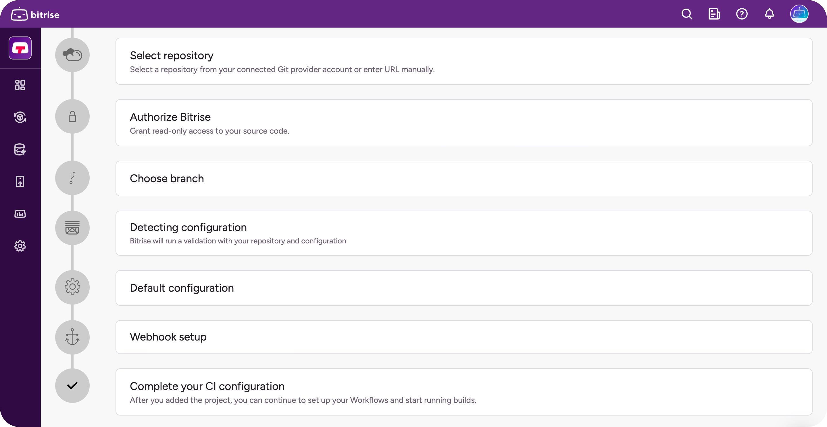 bitrise dashboard