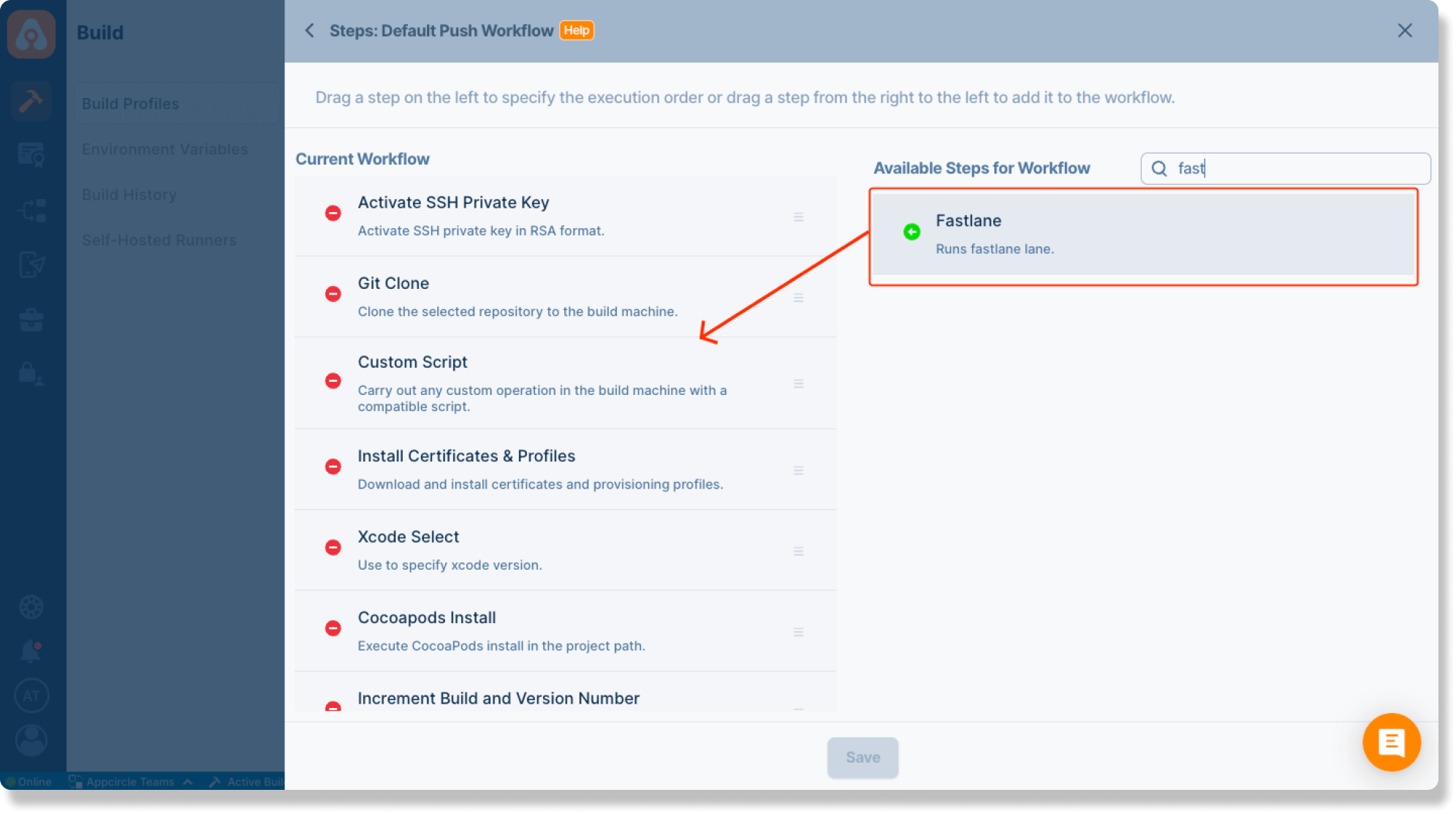 Using Fastlane in the Workflows
