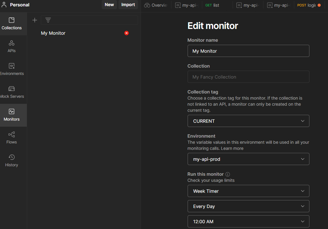 Configure a monitor