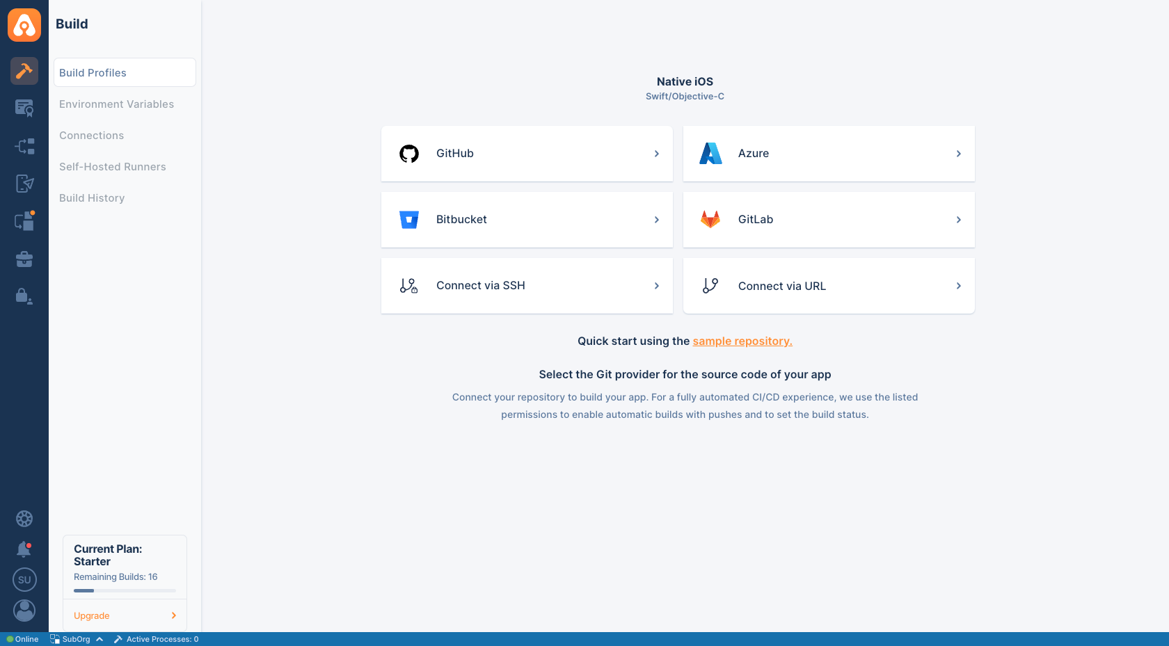 repository selection in appcircle