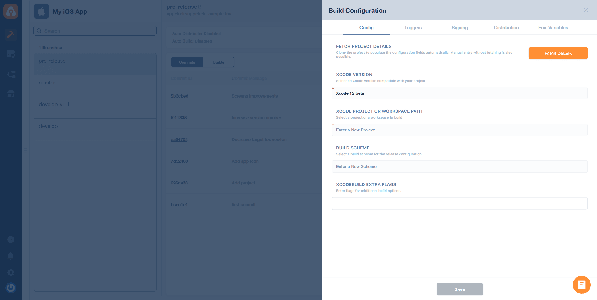 Xcode beta version selection for iOS builds