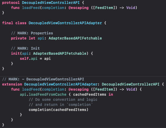 A Adapter class that connects any kind of data store with given ViewController.