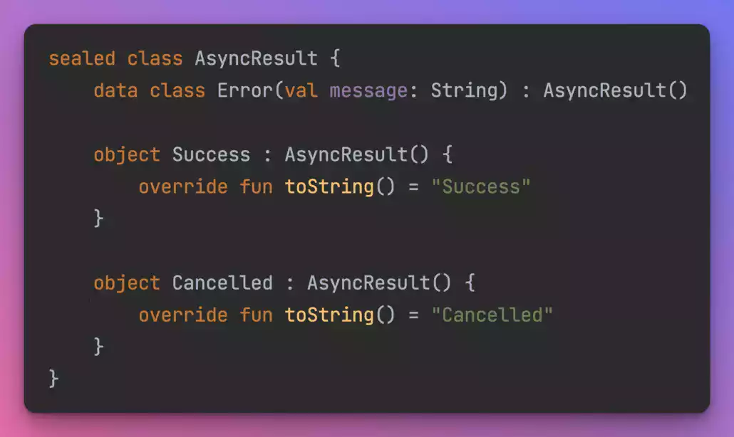 AsyncResult sealed class and their implementations