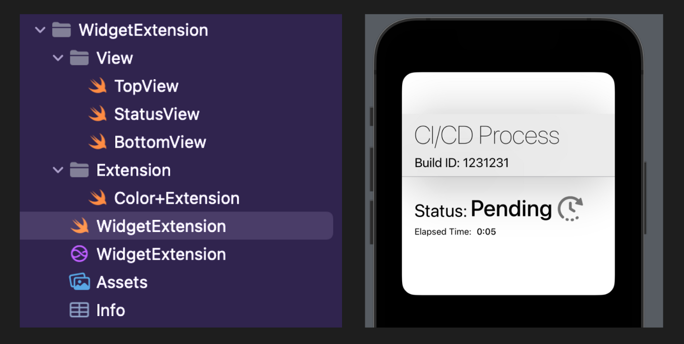 Widget Extension FIle Structure and UI previews