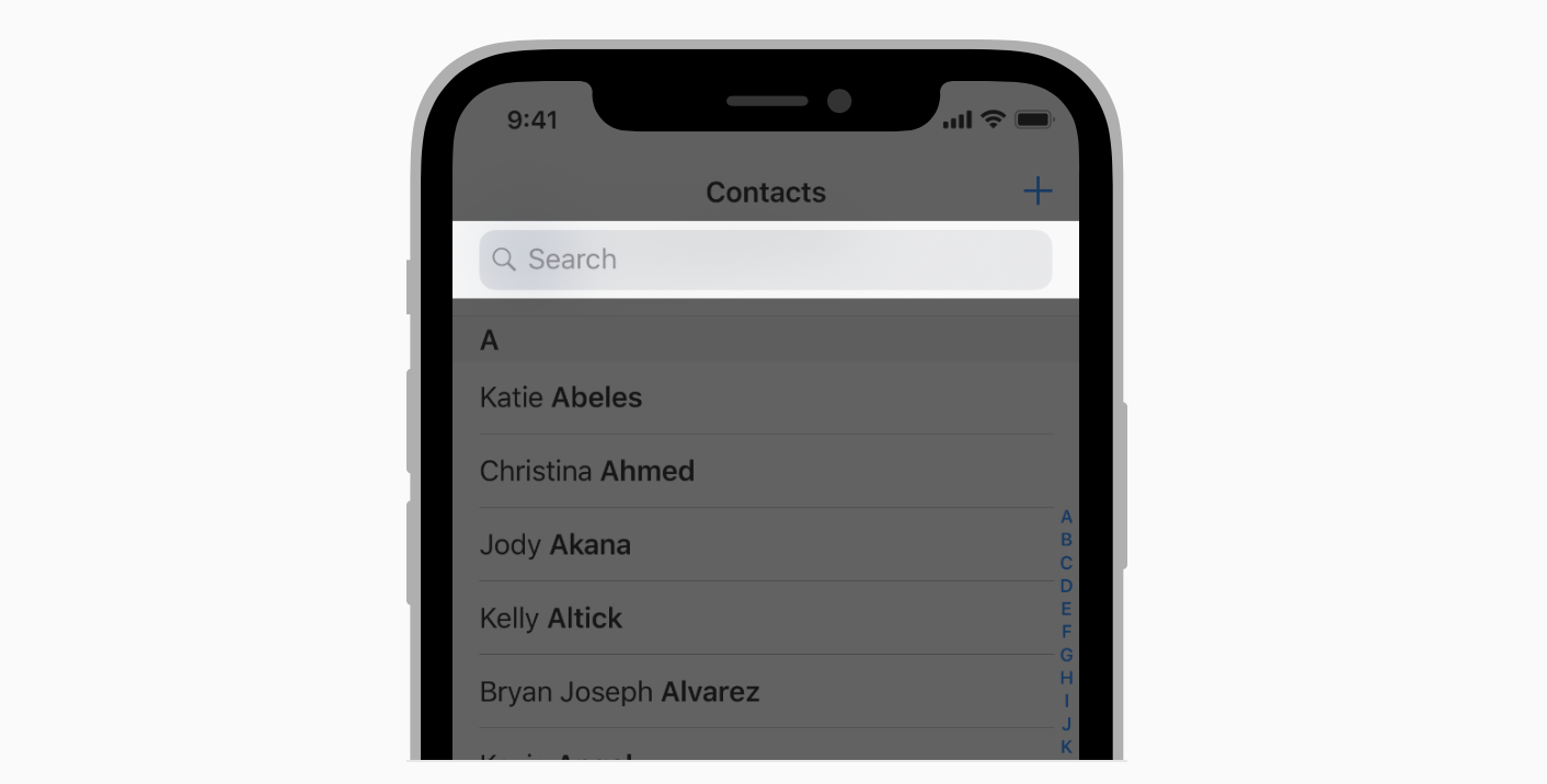 search bars