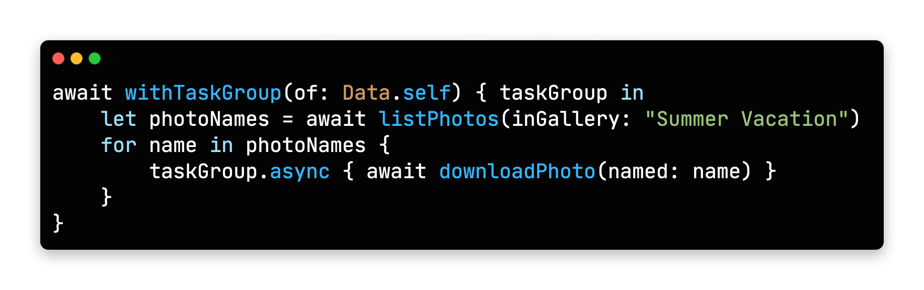 Concurrency in Swift Example COde
