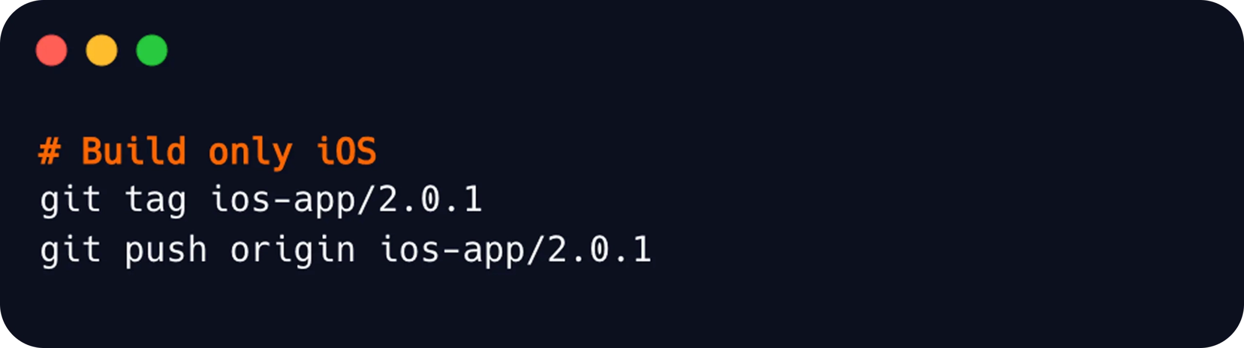 build only ios using tag triggers