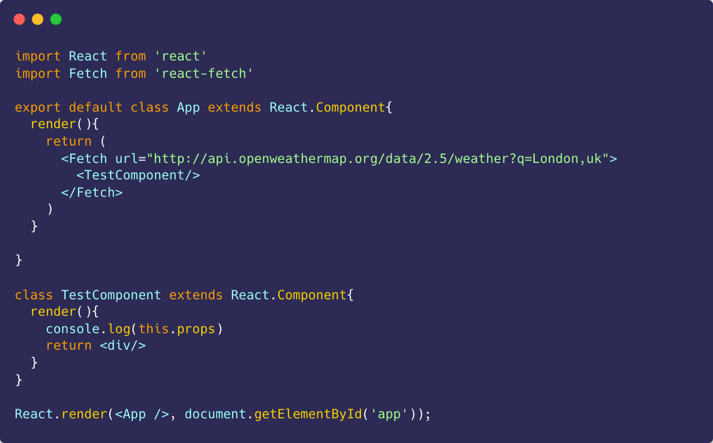 new async/await model instead of react-fetch.