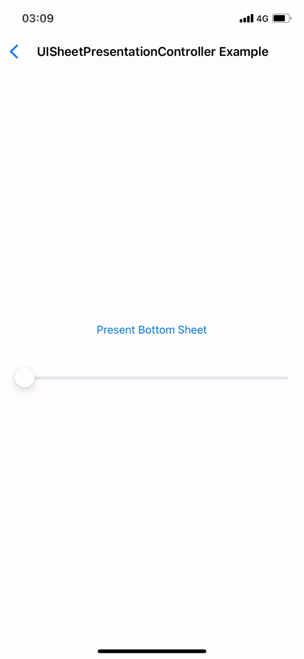 UISheetPresentationController Example