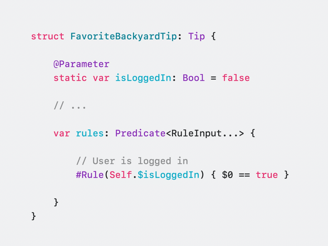 TipKit code example