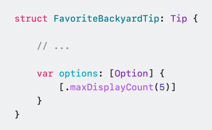 TipKit code example