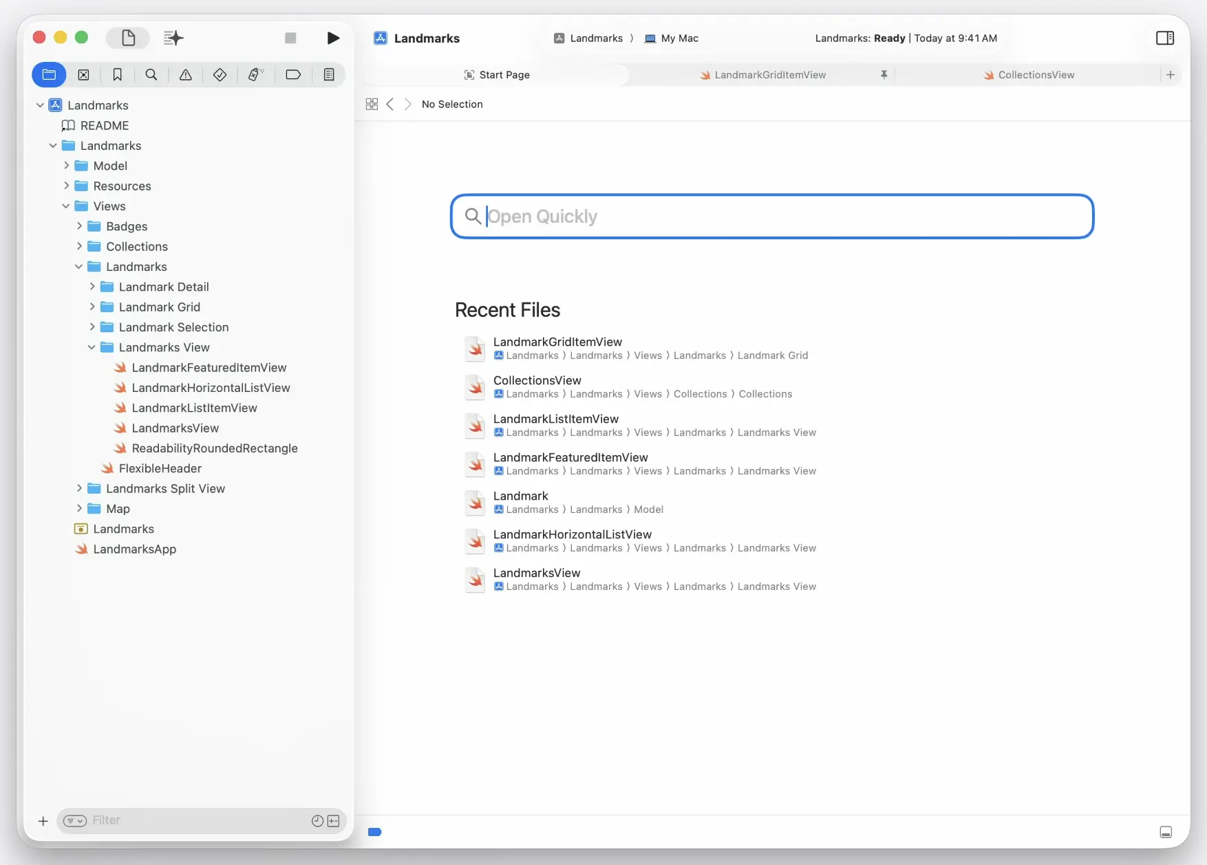 New Safari-like start page in Xcode 26