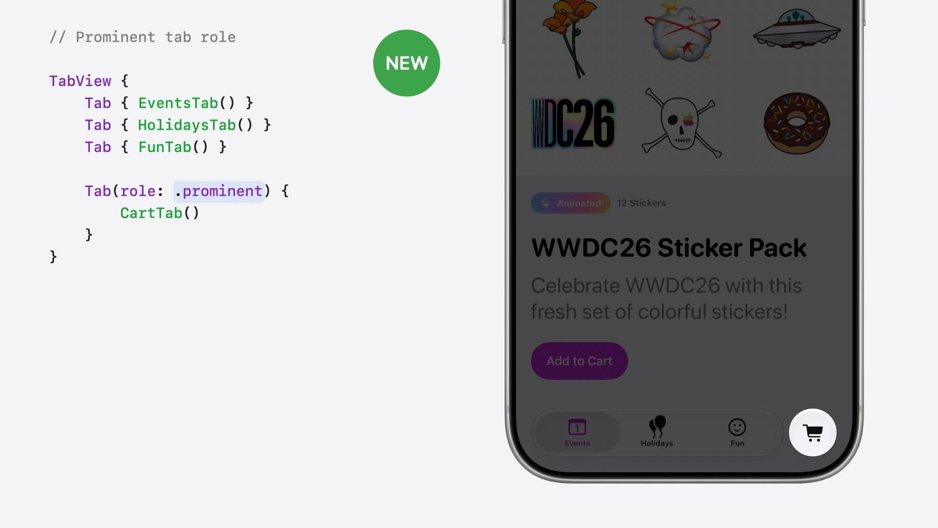 Highlighting Important Actions with Prominent Tabs