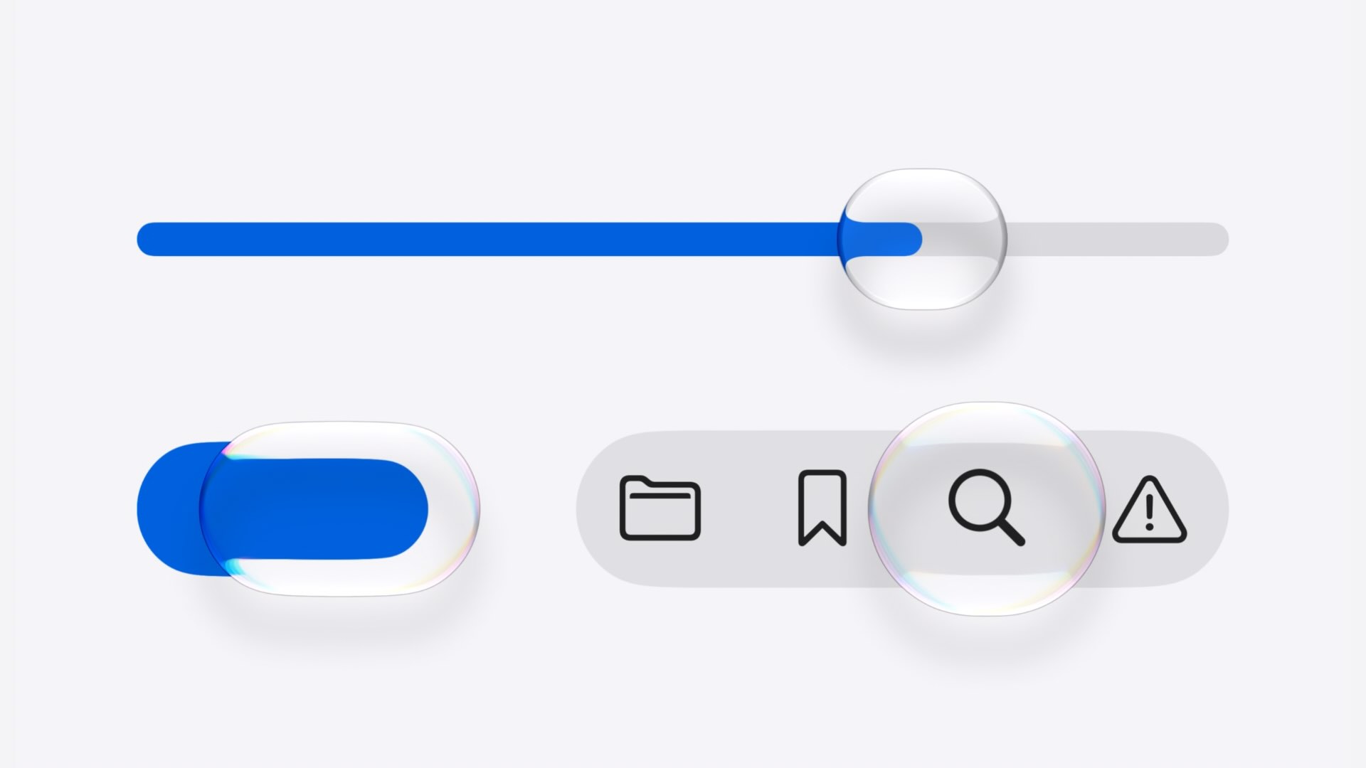 Interactive Liquid Glass Elements